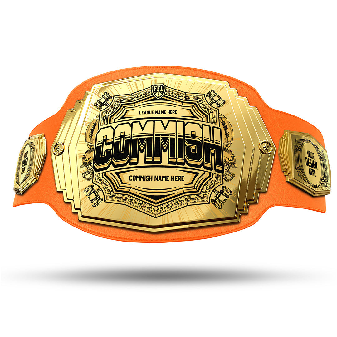 Commish 6lb Fantasy Football Custom Championship Belt