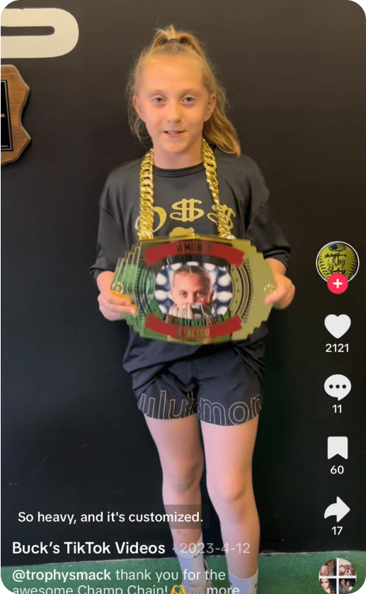 Fantasy football trophy banner showcasing custom awards by TrophySmack for league champions.