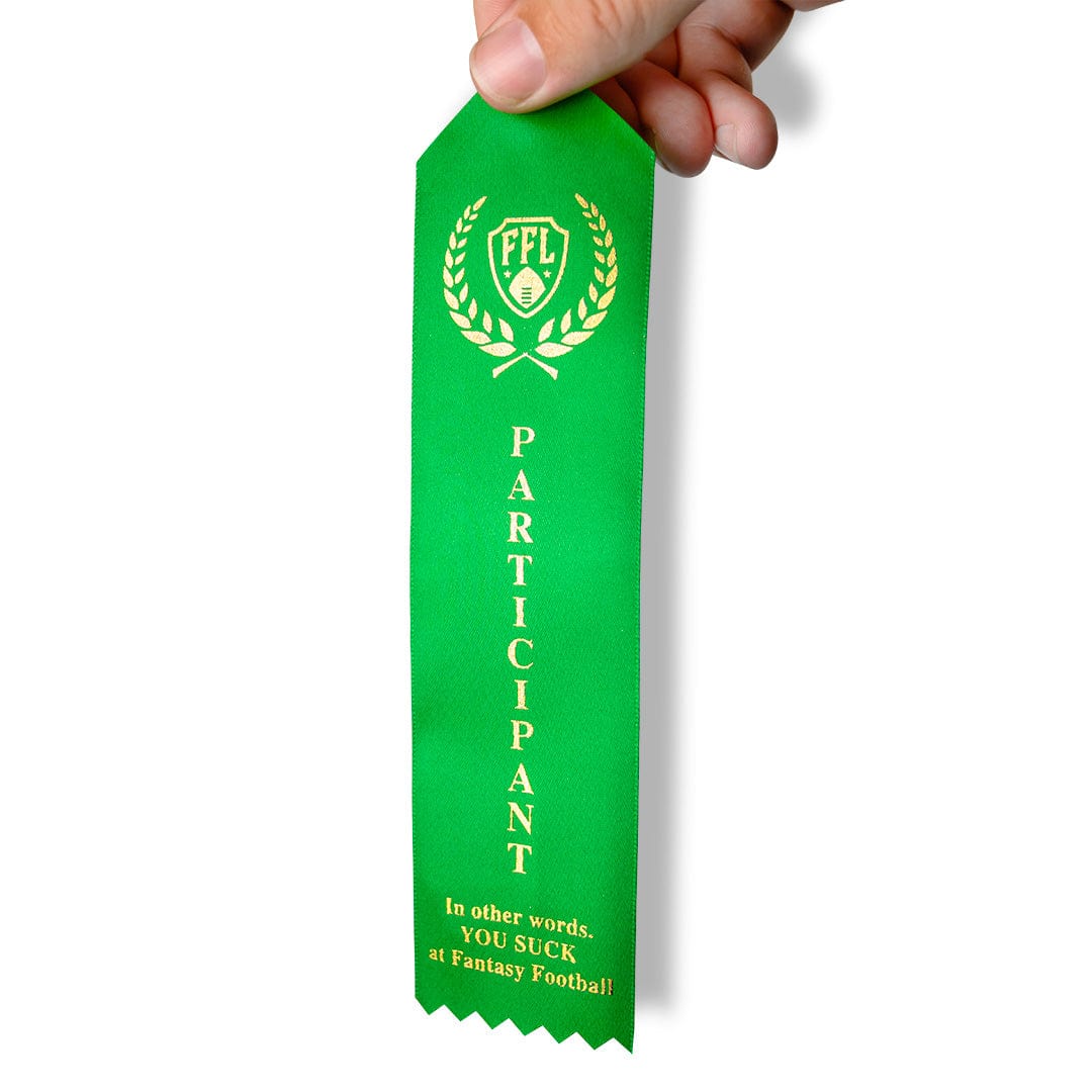 TrophySmack 10-pack of fantasy football participation ribbons for losers