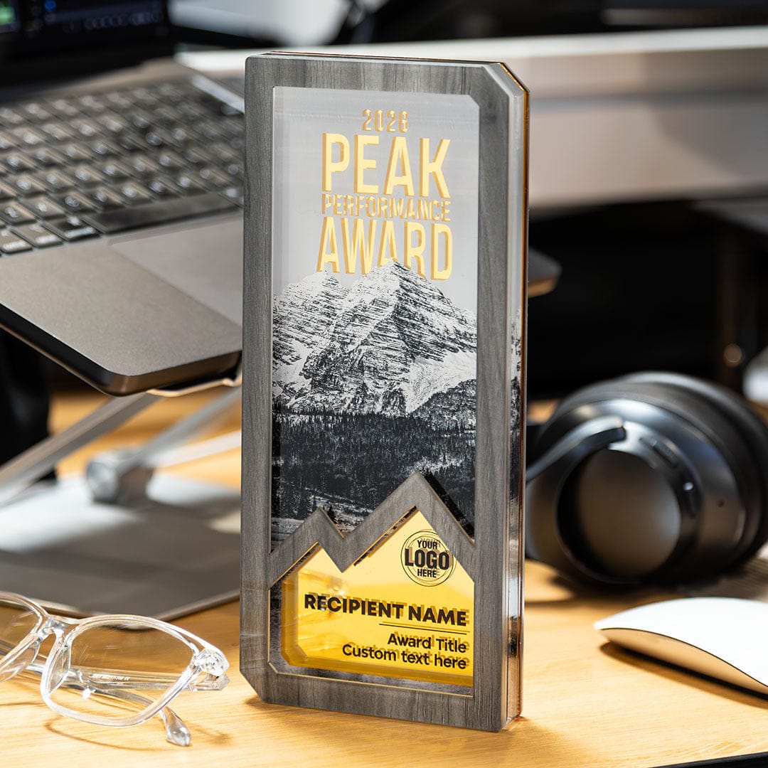 TrophySmack 9" Peak Performance Custom Acrylic Award
