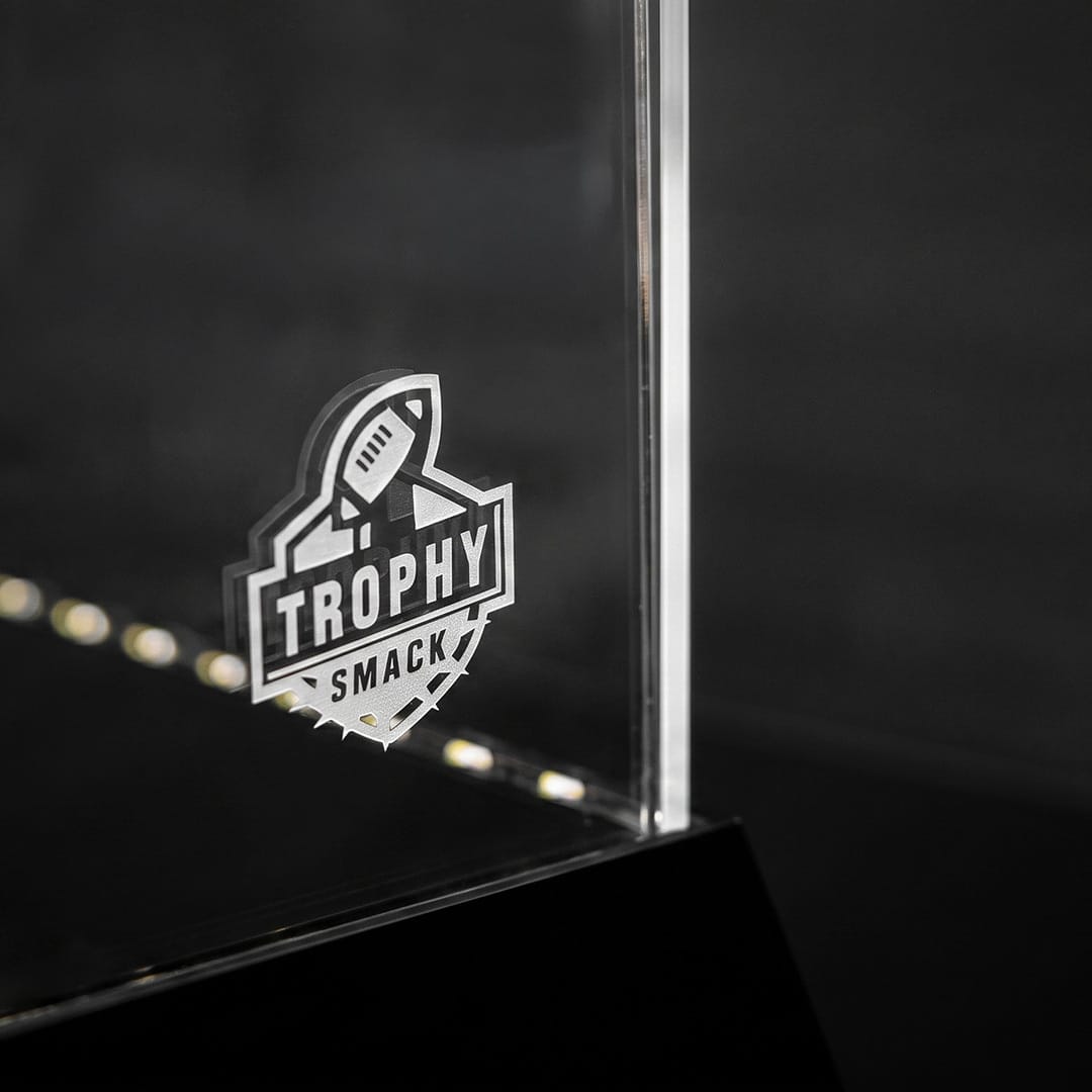 TrophySmack Championship Belt Display Case with LED Lighting