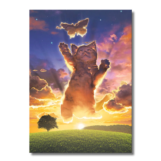 TrophySmack Cloud Kitten Sunset - Metal Wall Art