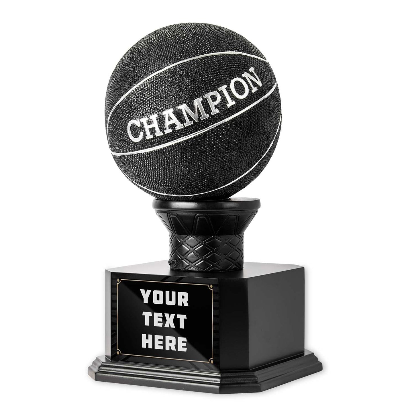 TrophySmack customizable basketball trophy with square base