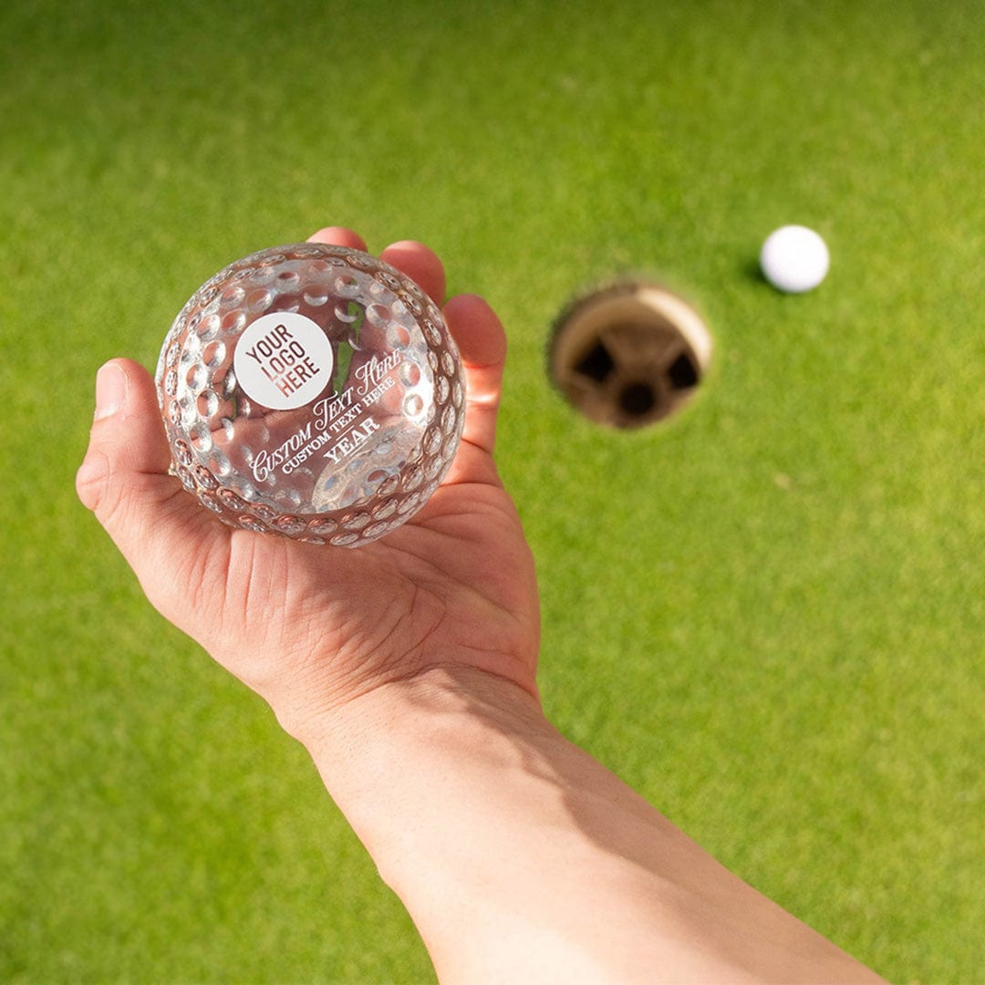 TrophySmack Custom Crystal Golf Ball Award