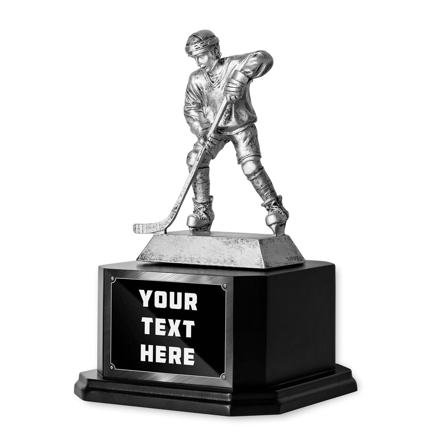 TrophySmack customizable hockey trophy with square base