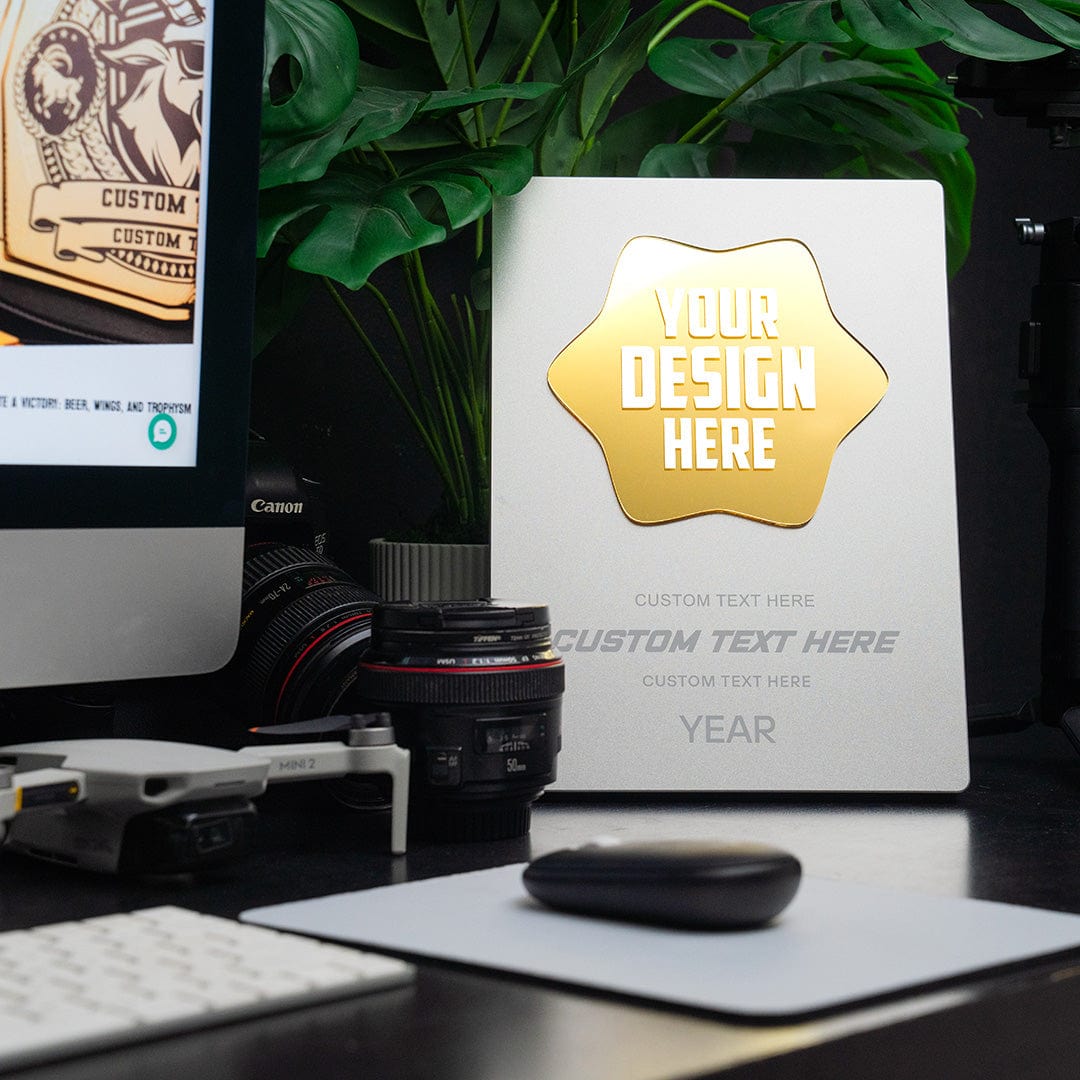 TrophySmack "Design Your Own" Custom Silver Plaque