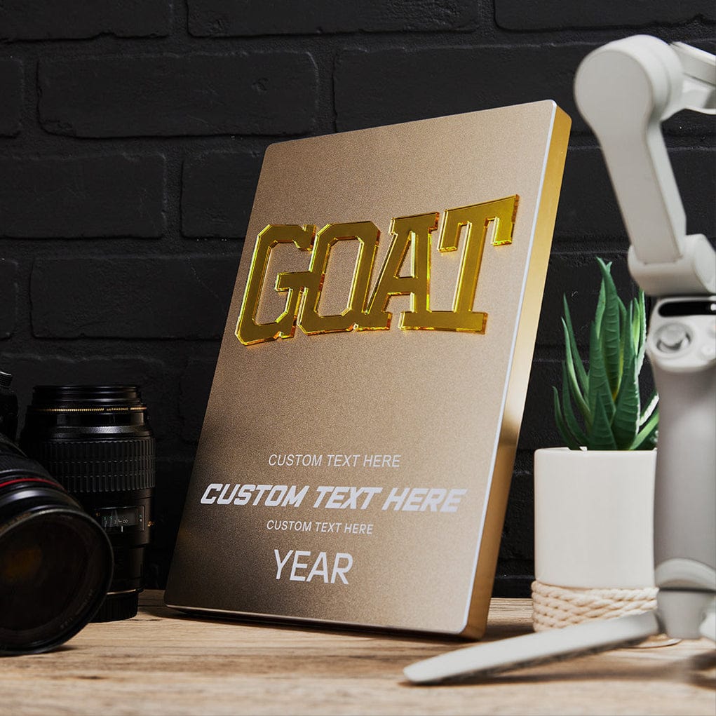 TrophySmack GOAT Custom Metal Plaque
