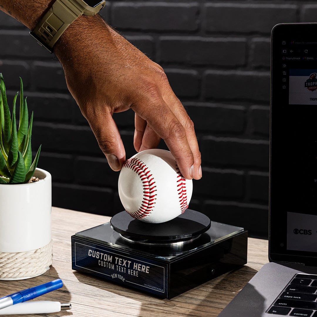 TrophySmack Officially Licensed MLB Large Spinning Display Case