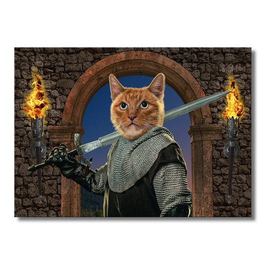 TrophySmack Sir Cat Knight - Metal Wall Art