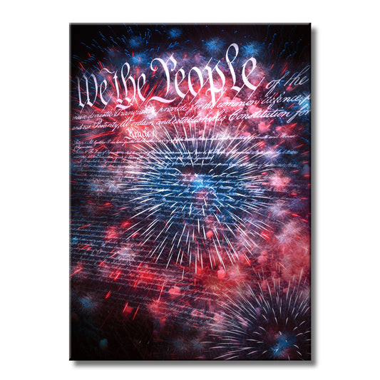 TrophySmack We The People Fireworks - Metal Wall Art