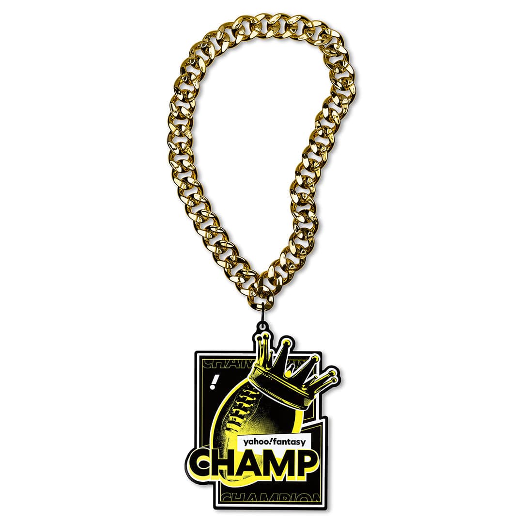 TrophySmack Yahoo! Fantasy Football Champ Chromatic Chain - Crown Football Edition