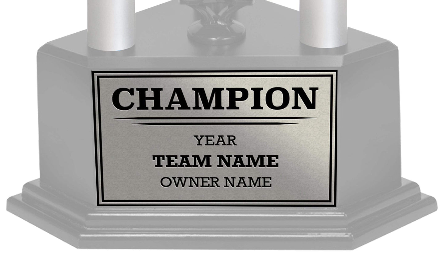 TrophySmack 3 Column Single Winner Free League Plate