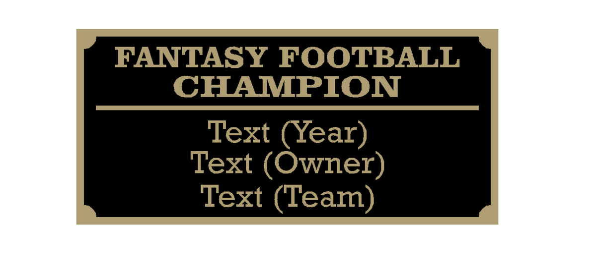 TrophySmack Copy of Engraved Free Name Plate - Black/Gold