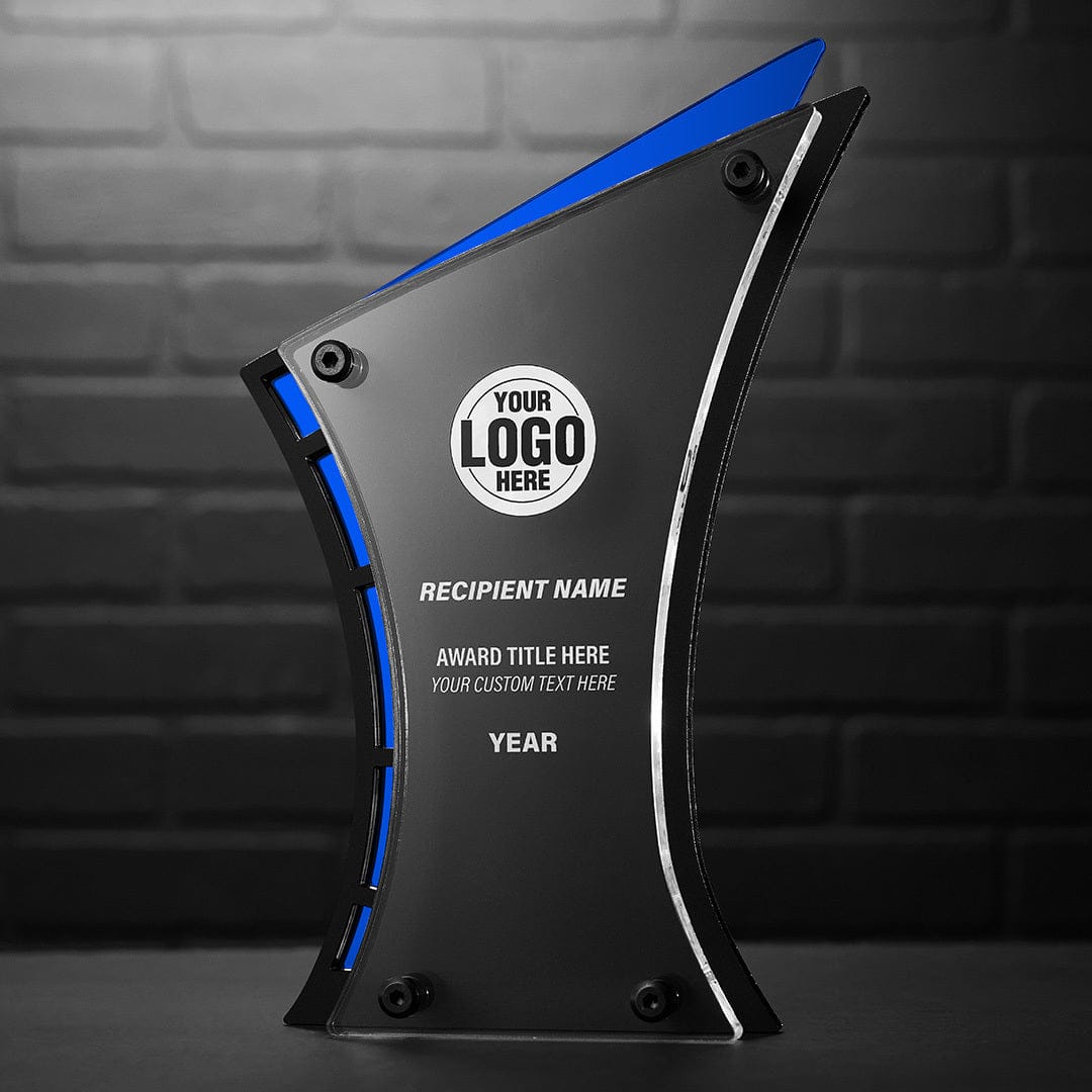 TrophySmack 11.5" Triumph Custom Acrylic Award Blue