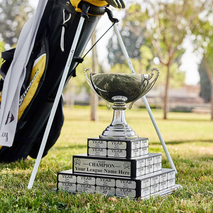 TrophySmack 15" Golf Grand Champion Tiered Perpetual Trophy