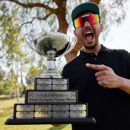 TrophySmack 15" Golf Grand Champion Tiered Perpetual Trophy