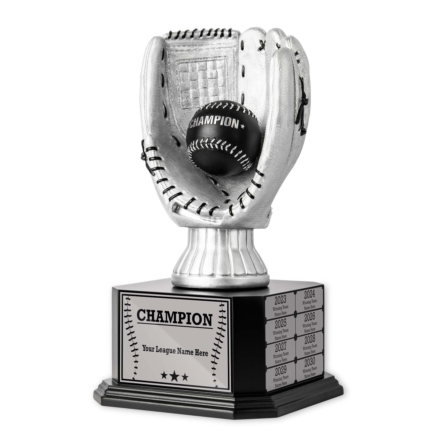 TrophySmack 15" Perpetual Baseball Trophy - Silver Baseball