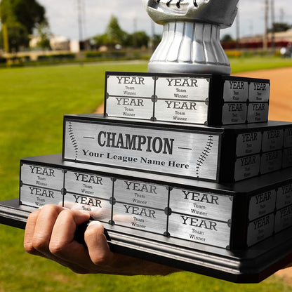 TrophySmack 17" Baseball Tiered Perpetual Trophy
