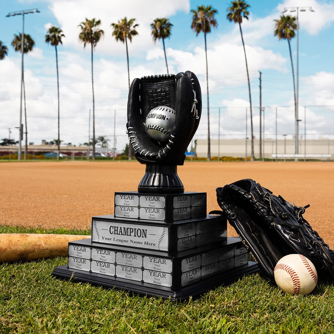 TrophySmack 17" Baseball Tiered Perpetual Trophy