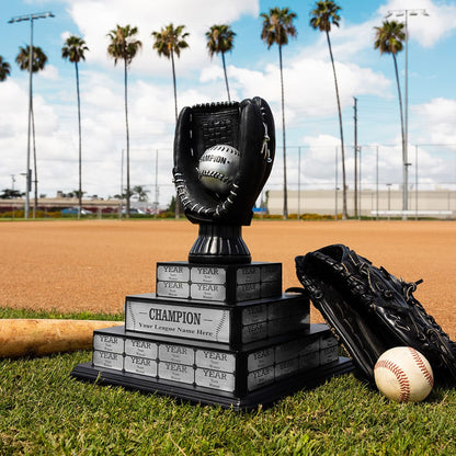 TrophySmack 17" Baseball Tiered Perpetual Trophy