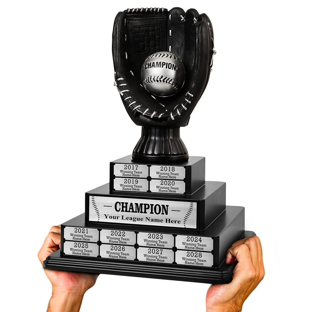 TrophySmack 17" Baseball Tiered Perpetual Trophy