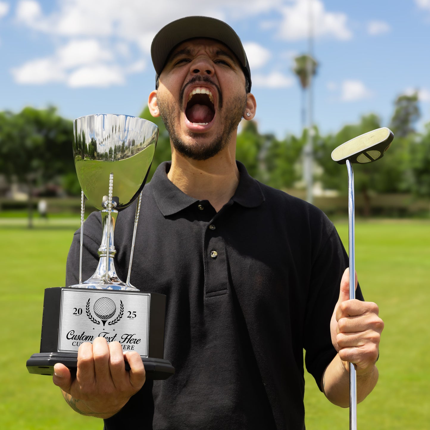TrophySmack 17" Golf Champion Club Trophy