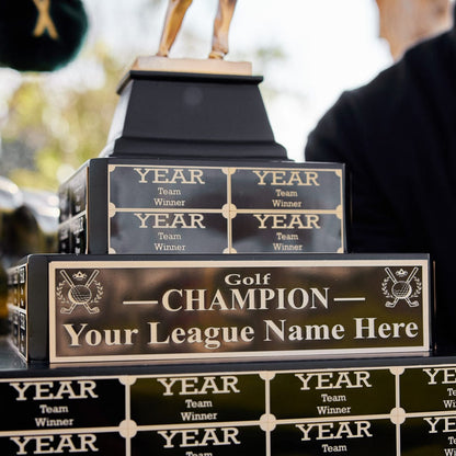TrophySmack 17" Golf Champion Tiered Perpetual Trophy