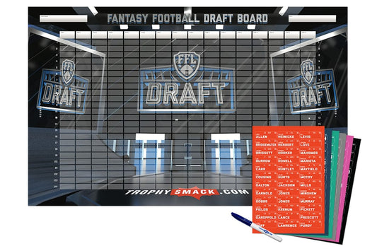 TrophySmack 2024 Fantasy Football Draft Board Kit - 16, 14 team