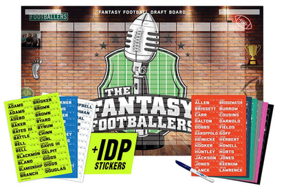 TrophySmack 2024 Fantasy Footballers Draft Board Kit - 12, 10, 8 Team