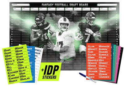 TrophySmack 2026 NFL Superstar Fantasy Football Draft Board Kit - 12, 10, 8 team