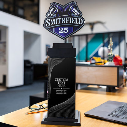 TrophySmack 22" Ultimate Custom Logo Tower Trophy
