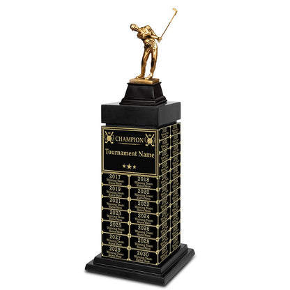 TrophySmack 24" Golf Champion Perpetual Tower Trophy