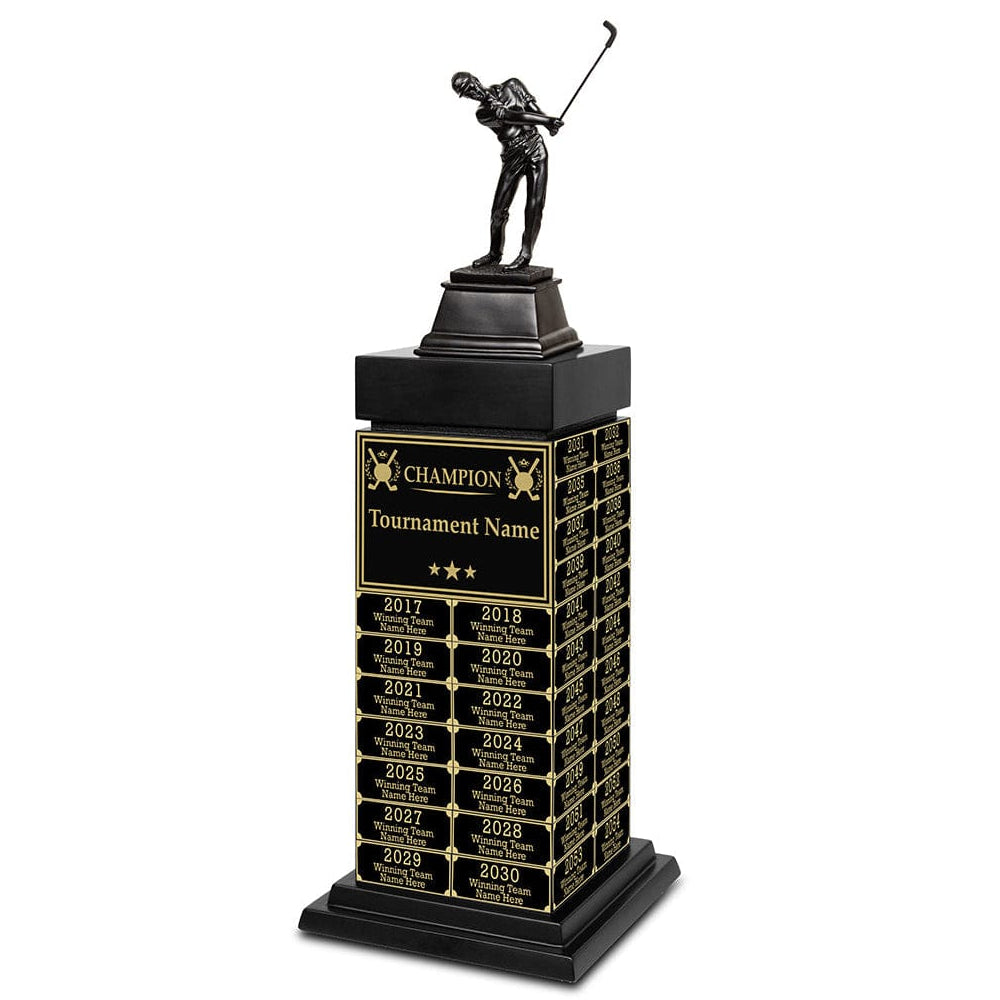 TrophySmack 24" Golf Champion Perpetual Tower Trophy