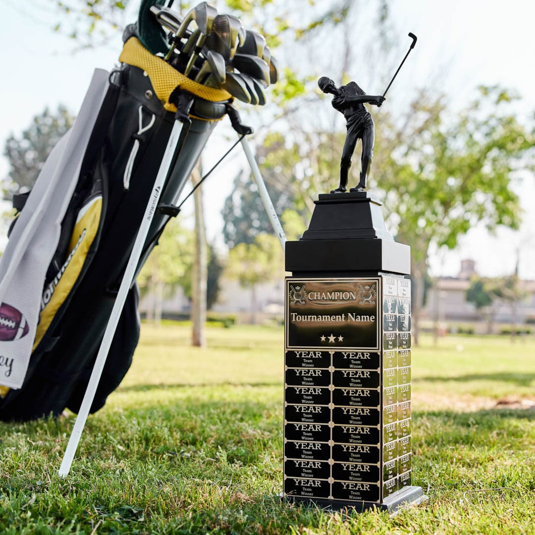 TrophySmack 24" Golf Champion Perpetual Tower Trophy