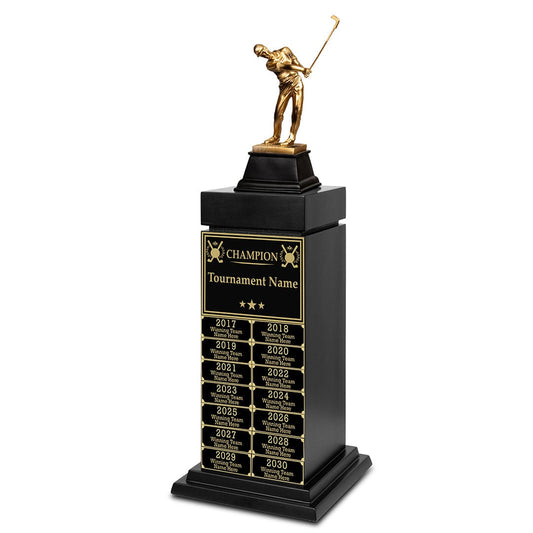 TrophySmack 24" Golf Champion Perpetual Tower Trophy