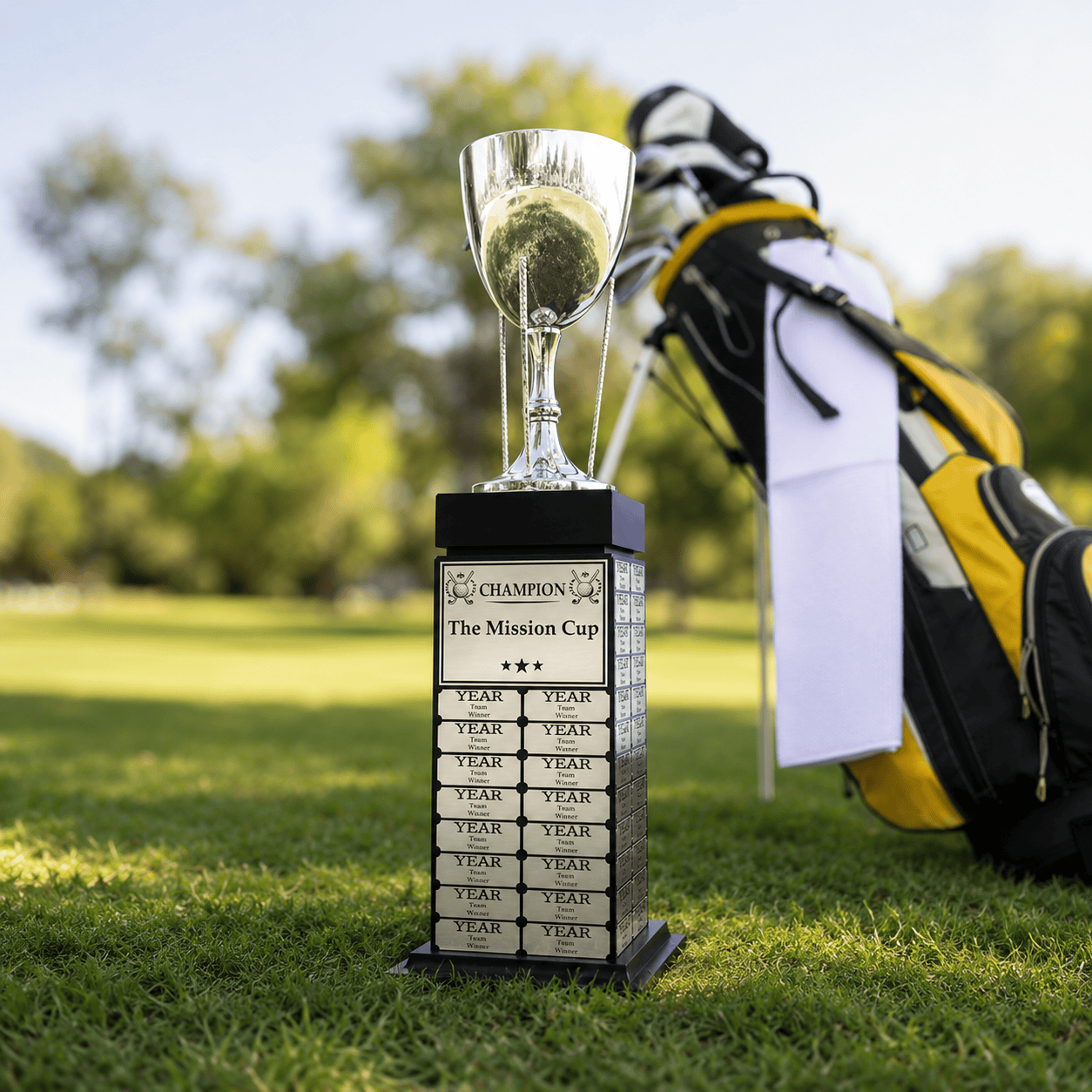 TrophySmack 24" Golf Cup Perpetual Tower Trophy