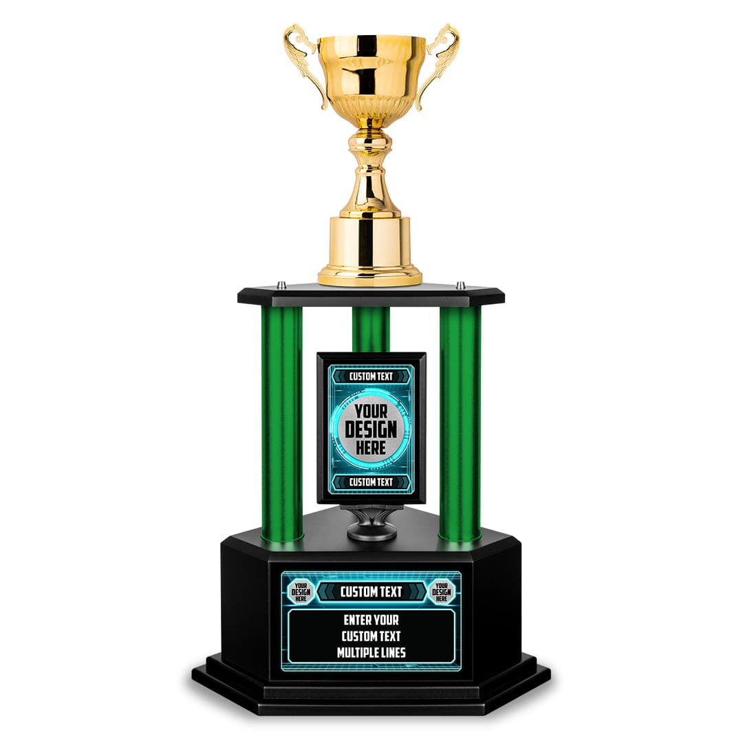 Trophée De Participation Art-Trophies AT4151 - Figurine Argentée Porte-Disque 13 Cm Multicolore