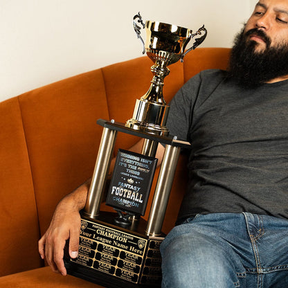 TrophySmack 26"-36” Fantasy Football Perpetual Trophy - Gold Cup
