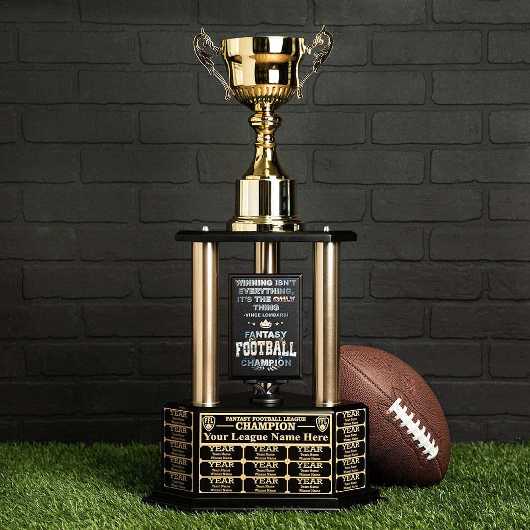 26-56” Fantasy Football Perpetual Trophy - Gold Cup - TrophySmack