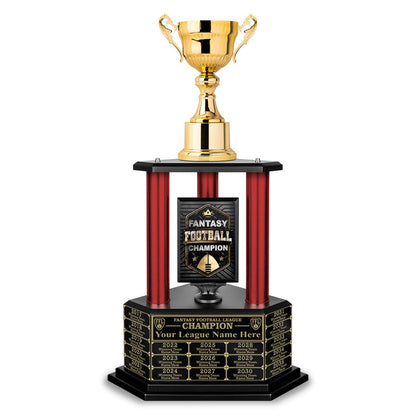 TrophySmack 26"-36” Fantasy Football Perpetual Trophy - Gold Cup