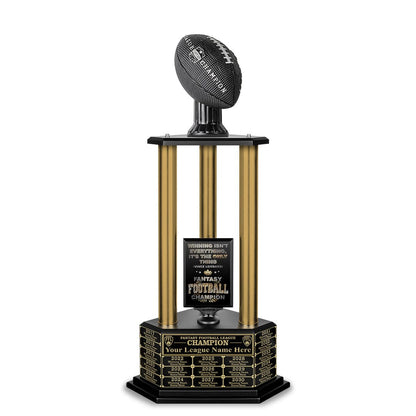 TrophySmack 26”-36” Gold Column Fantasy Football Perpetual Trophy