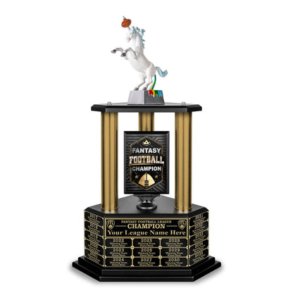 TrophySmack 26”-36” Gold Column Fantasy Football Perpetual Trophy