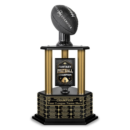 TrophySmack 26”-36” Gold Column Fantasy Football Perpetual Trophy