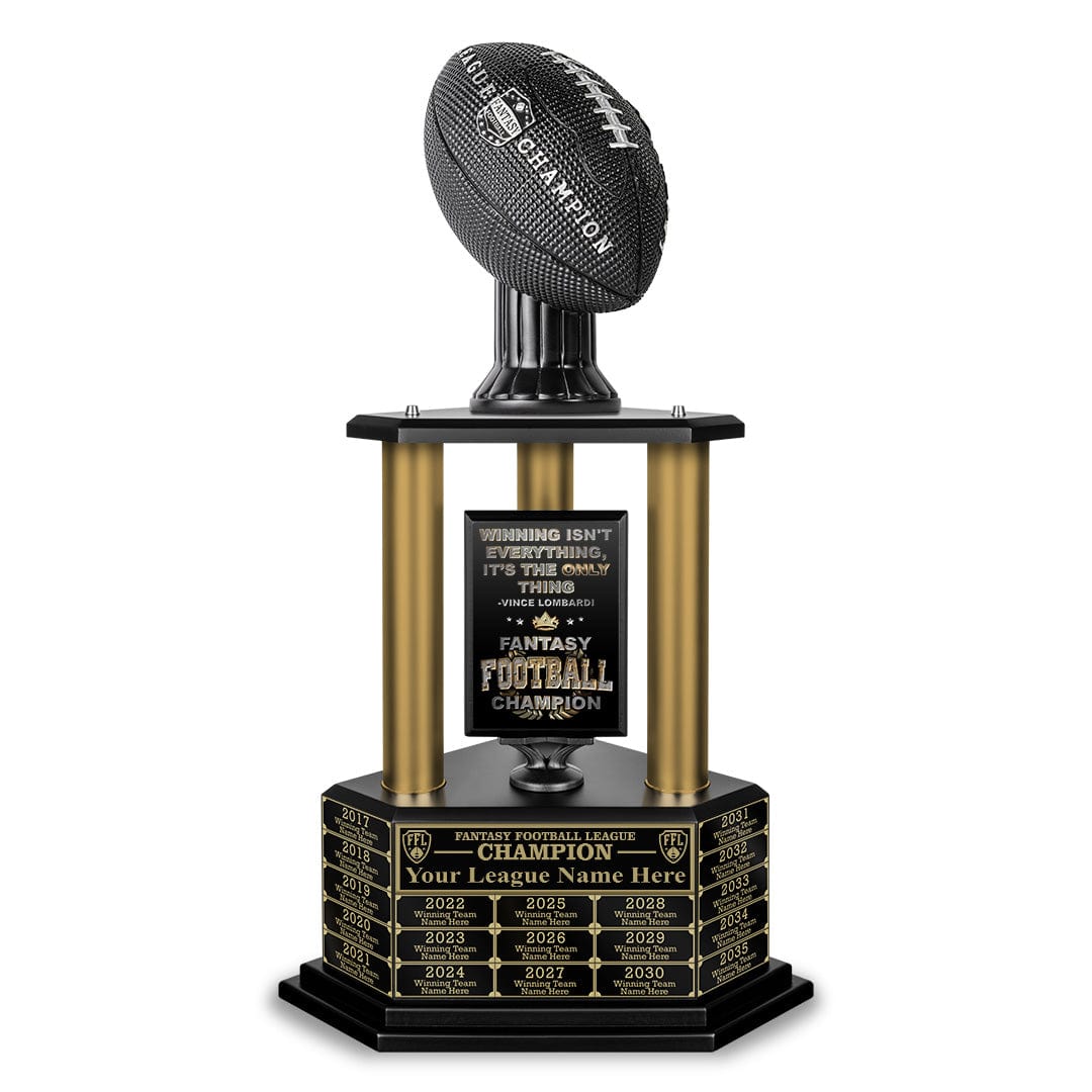 TrophySmack 26”-36” Gold Column Fantasy Football Perpetual Trophy