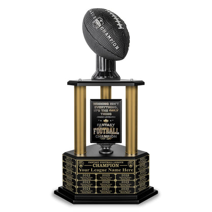 TrophySmack 26”-36” Gold Column Fantasy Football Perpetual Trophy