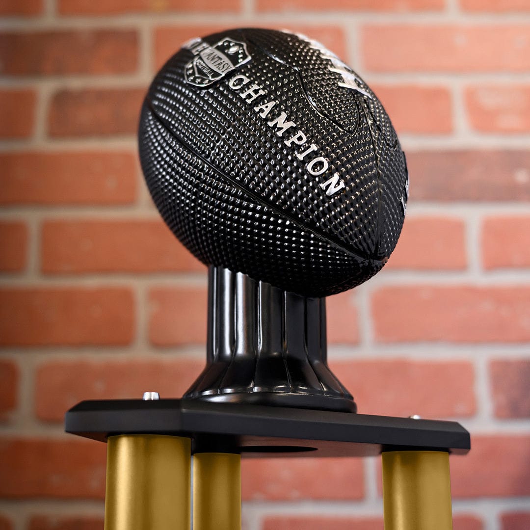 TrophySmack 26”-36” Gold Column Fantasy Football Perpetual Trophy