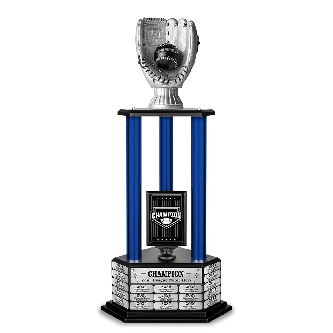 TrophySmack 26-36” Silver Baseball Trophy