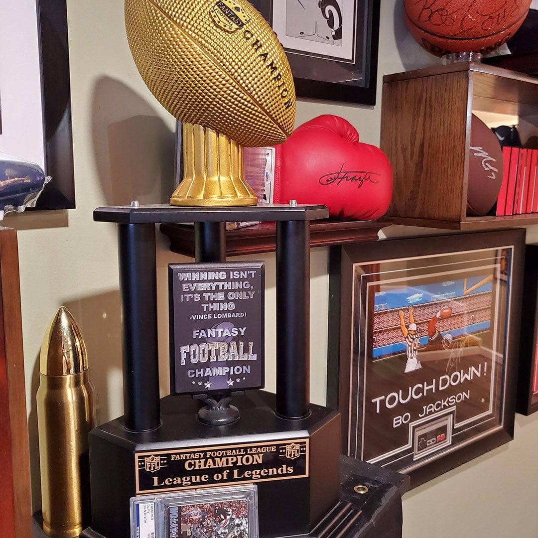 TrophySmack 26"-56" Perpetual Fantasy Football Trophy - Gold Football