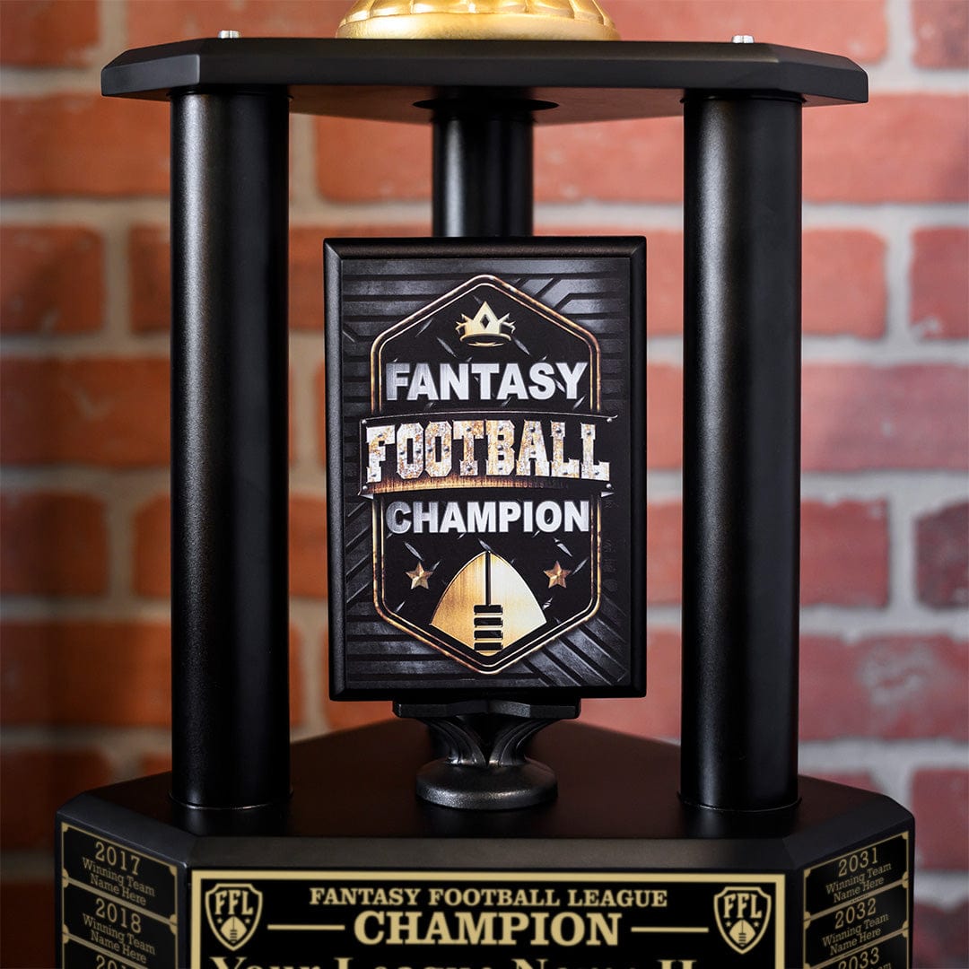 TrophySmack 26"-56" Perpetual Fantasy Football Trophy - Gold Football