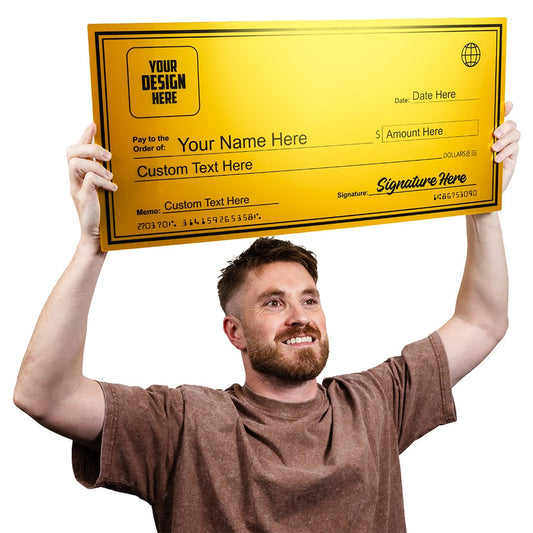 TrophySmack 27" Gold Custom Giant Check